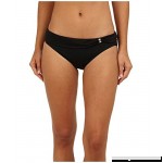 Lauren Ralph Lauren Women's Ruched Sash Hipster Bikini Bottoms Black B06XB68T4N